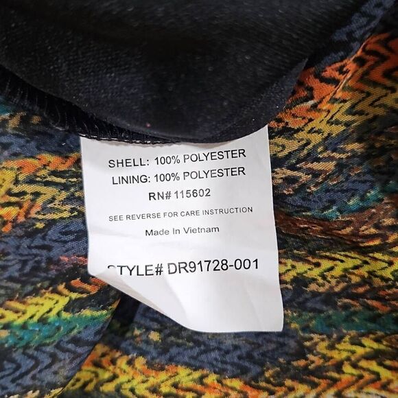 Lush Multicolor Flowy Maxi Dress Womens Medium Hippie Festival Boho Brush Stroke - Picture 9 of 9